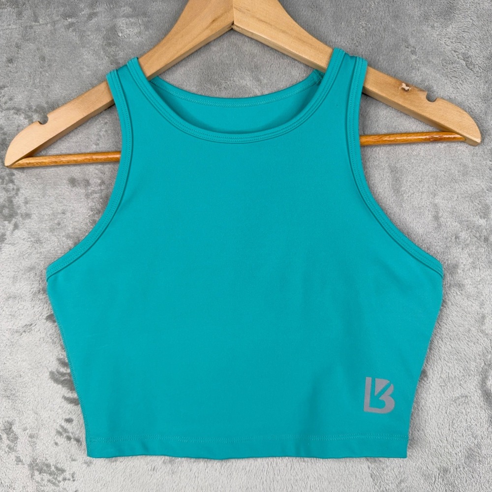 Buffbunny Collection Extra Small Teal Blue Workout Cropped‎ Tank Top